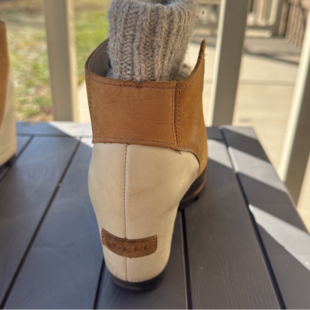 Sorel Joanie Sweater Boots Booties Wedge - Picture 5 of 6
